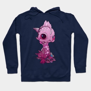 Wee Pink Baby Sea Monster Hoodie